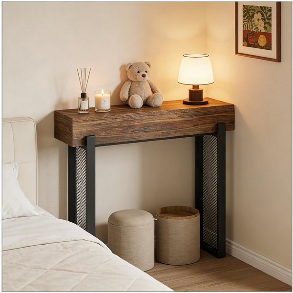 Celya Konsolentisch 105 cm kleiner Sofa-Eingangstisch mit Stauraum