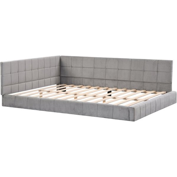Celya Polsterbett Schlafsofa 140 x 200 cm Multifunktionsbett, mit Lattenrost aus hautsympathischem Samtstoff