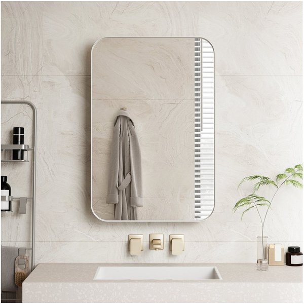 Celya Spiegelschrank Moderner Wand-Badezimmerschrank,Rechteckiger Spiegelschrank (für Bad, Wohnzimmer und Schlafzimmer, Spiegelschrank mit Stauraum) Metallrahme