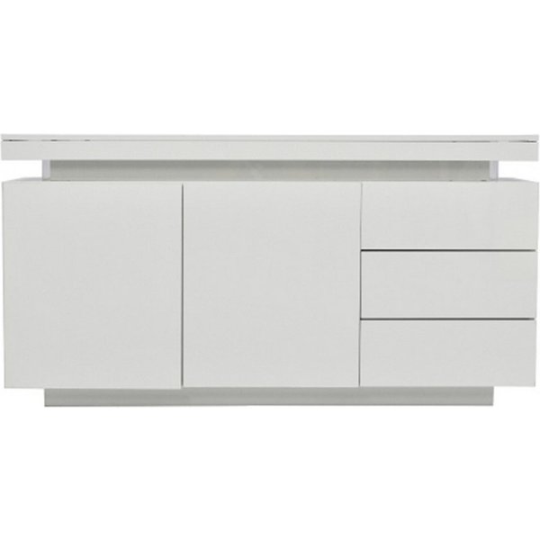 Celya TV-Schrank Sideboard TV-Schrank mit LED Licht Grifflose 2 Türen 3 Schubladen Standschrank Kommode Highboard