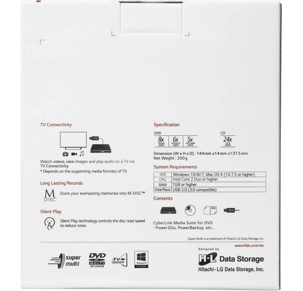 cemon H-L Data Storage DVD-Brenner NS60.AUAE12S USB 2 GP60NS60.AUAE12S Diskettenlaufwerk – Bild 5 von 5