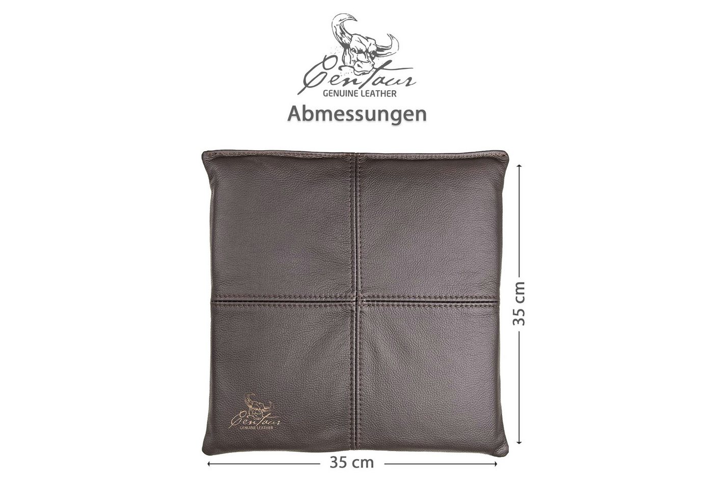 Centaur Sitzkissen aus echtem Leder, Sitzkissen, Hochwertiges Leder, echtes Rindleder, Antirutschfunktion, Handarbeit – Bild 2 von 5