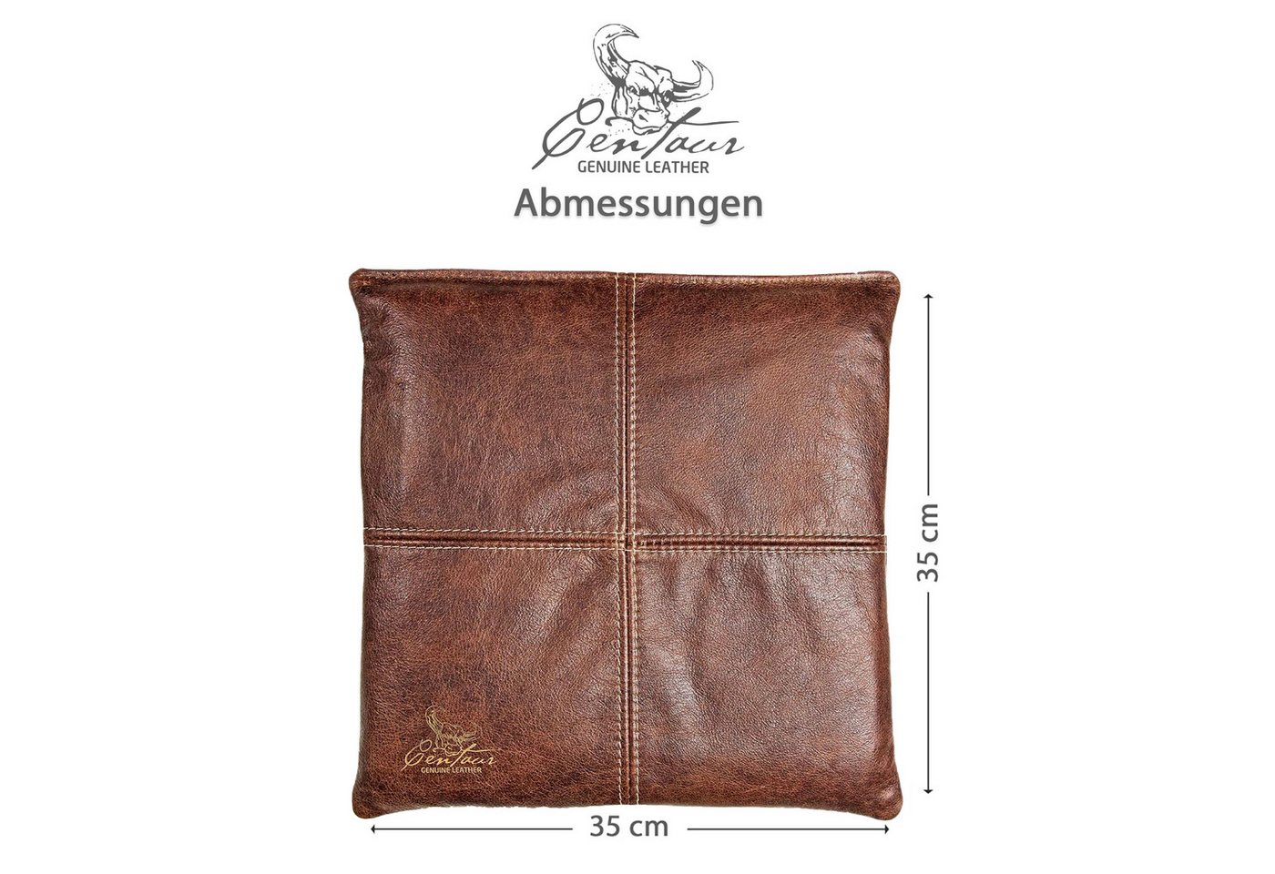 Centaur Sitzkissen aus echtem Leder, Sitzkissen, Hochwertiges Leder, echtes Rindleder, Antirutschfunktion, Handarbeit – Bild 2 von 5