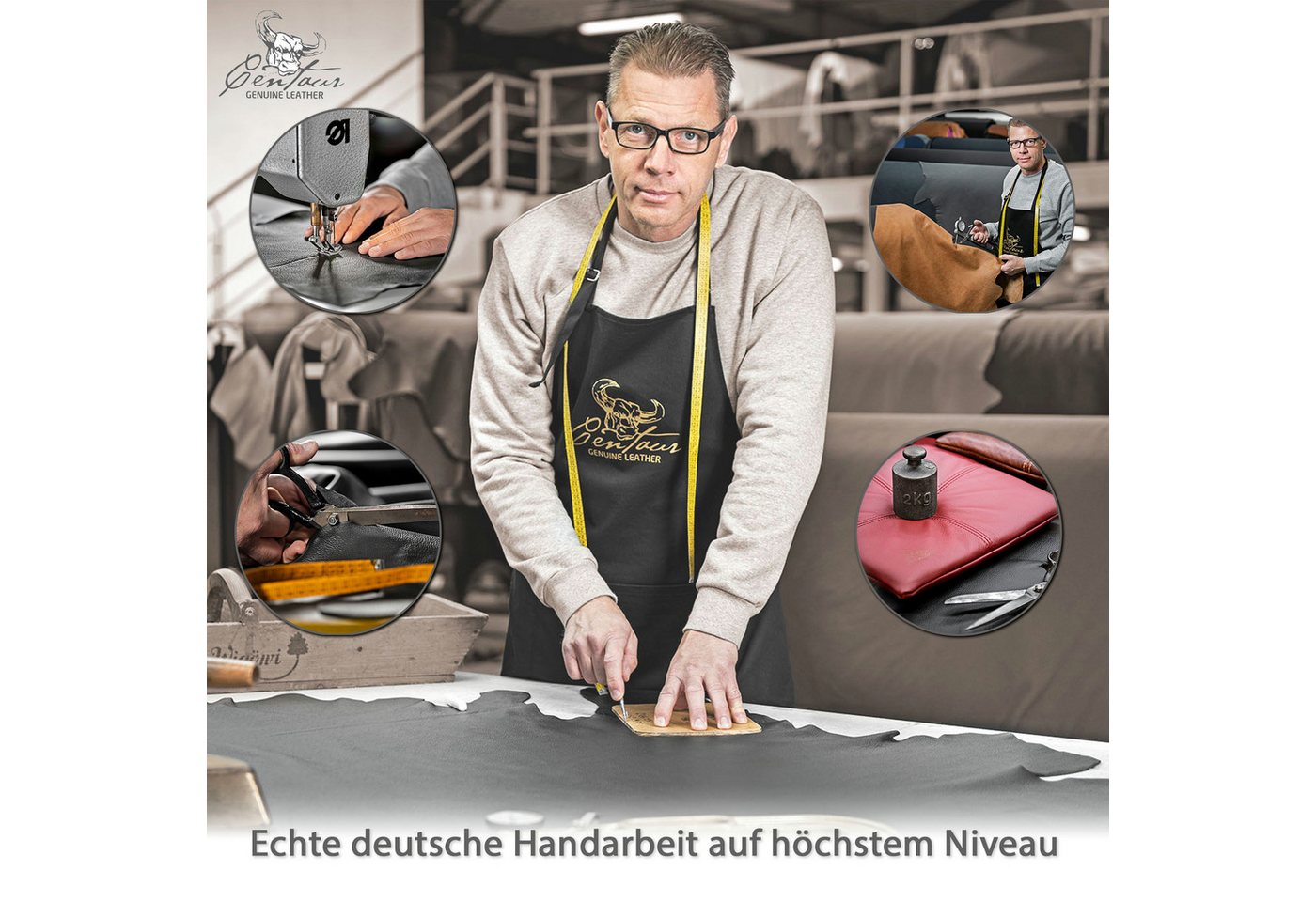 Centaur Sitzkissen aus echtem Leder, Sitzkissen, Hochwertiges Leder, echtes Rindleder, Antirutschfunktion, Handarbeit – Bild 5 von 5