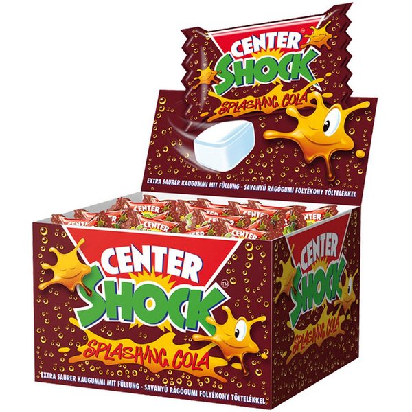 CENTER SHOCK Süßigkeit, Center Shock Cola extra saurer Kaugummi mit flüssiger Füllung 400g