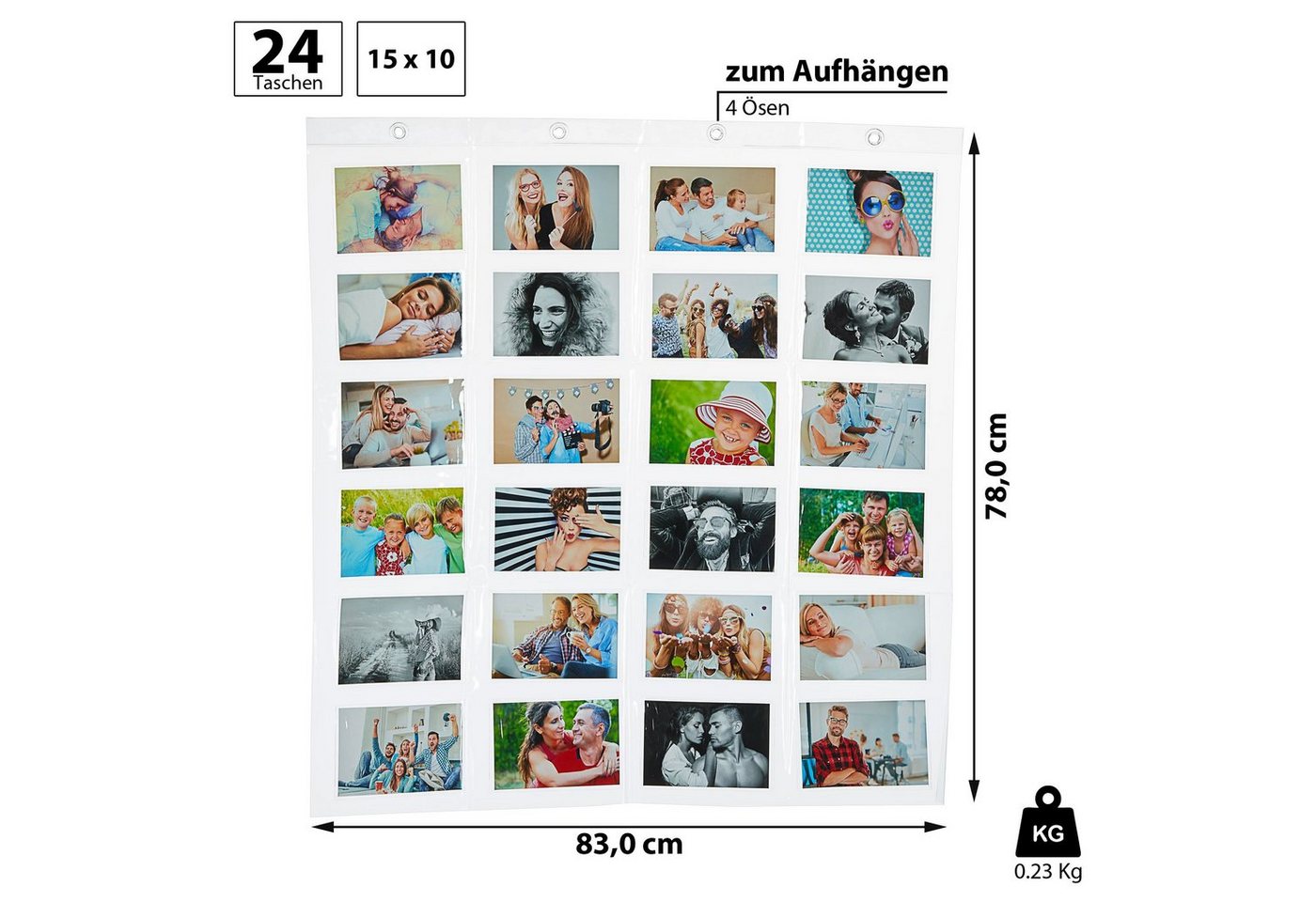 CEPEWA Bilderrahmen Fotovorhang Querformat Fotohalter Bildervorhang – Bild 2 von 3