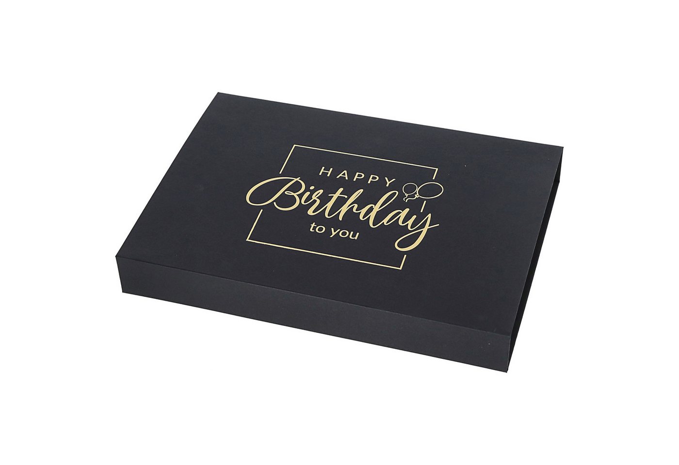CEPEWA Geschenkbox Geschenkverpackung 'Happy Birthday' Magnetverschluss 32x4,5x23cm weiß – Bild 5 von 5