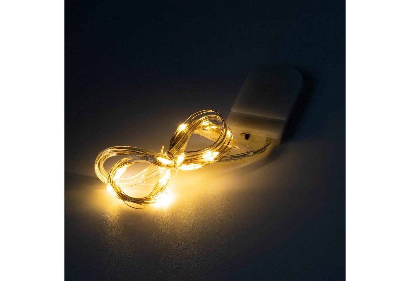 CEPEWA Lichterkette LED Lichterkette Timer Micro Warmweiß LED, Drahtlicht, Mikro, Batterie, 10, 20, 40 – Bild 2 von 2
