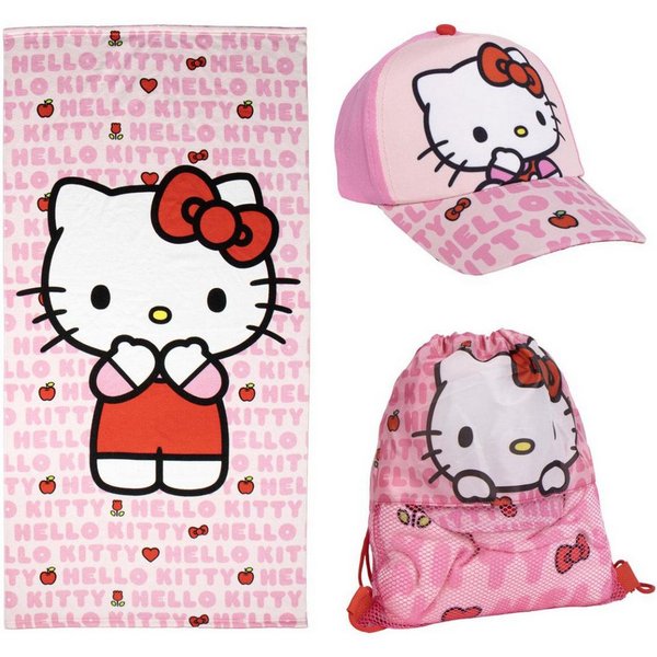 Cerda Handtuch Set Hello Kitty Kinderhandtücher im praktischen Beutel