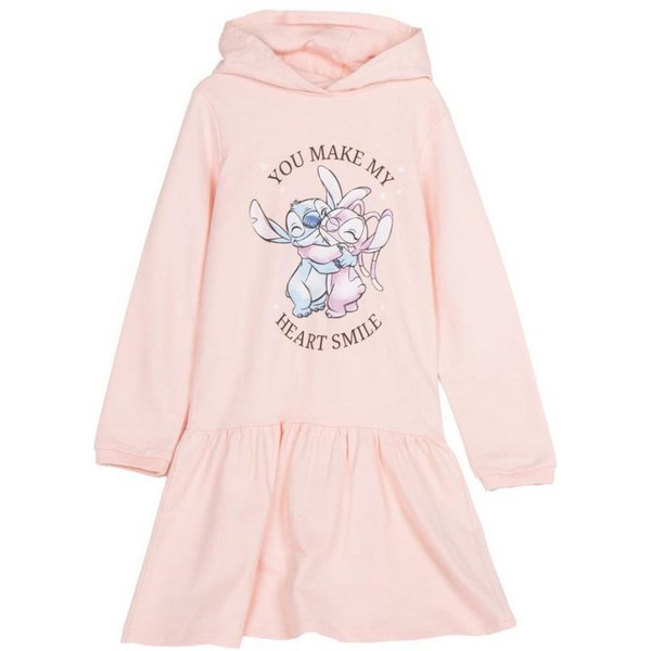 Cerda Midikleid Lilo & Stitch Mädchen Kleid 100 % Baumwolle für Sommer Bedruckt