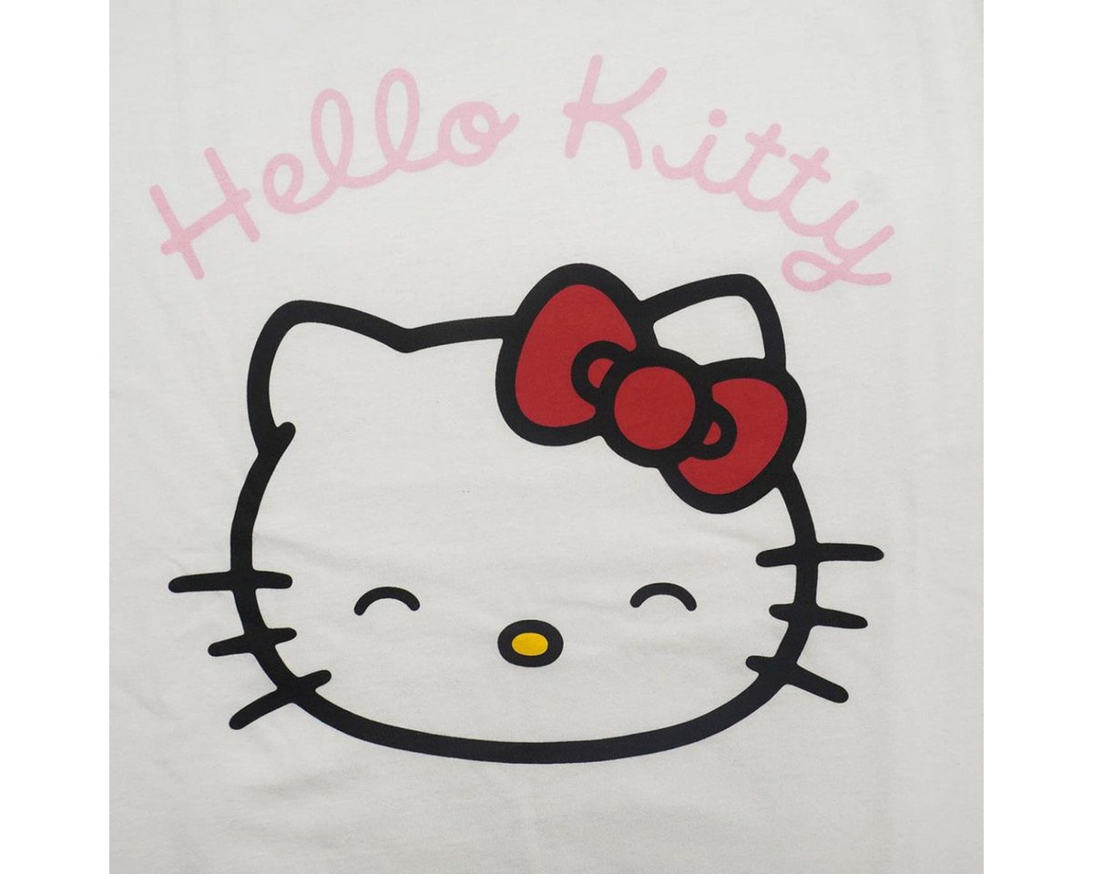 Cerda Pyjama Hello Kitty Damen lang Baumwollmix Single Jersey Schlafanzug – Bild 2 von 5