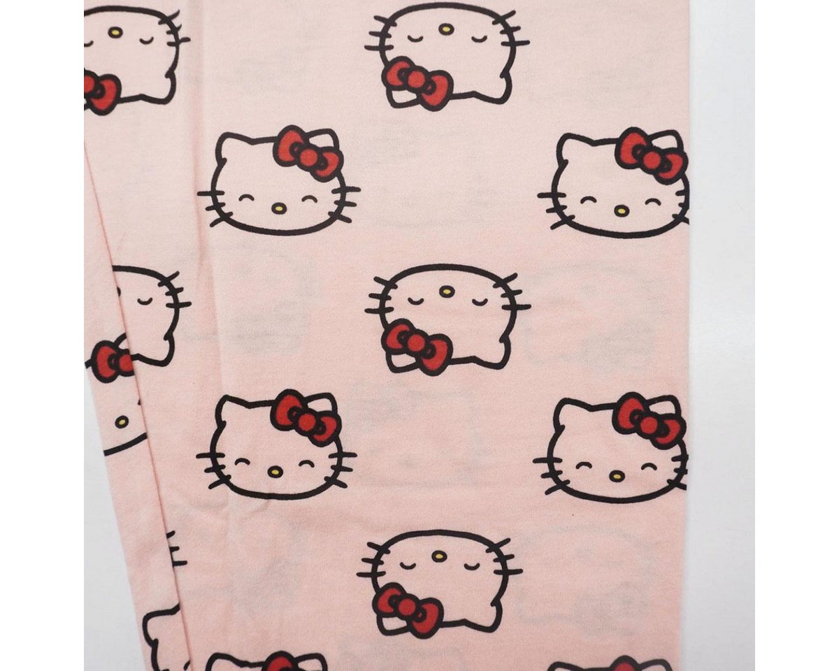 Cerda Pyjama Hello Kitty Damen lang Baumwollmix Single Jersey Schlafanzug – Bild 3 von 5