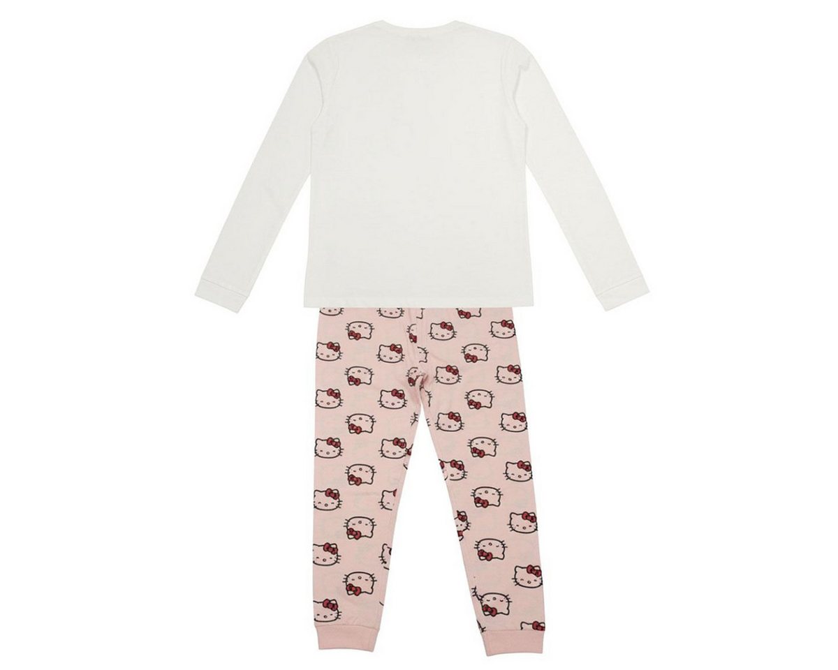 Cerda Pyjama Hello Kitty Damen lang Baumwollmix Single Jersey Schlafanzug – Bild 5 von 5