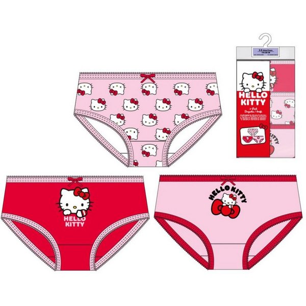 Cerda Slip Hello Kitty Baumwolle Unterwäsche Kinder Mädchen – Set mit 3 Slips