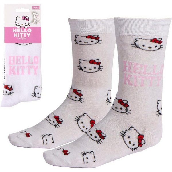 Cerda Socken Hello Kitty Ein-Paar Baumwollsocken, Freizeit- und Alltagssocken 36-43