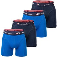 CHAMPION Champion Herren Boxershorts, 4er Pack - Baumwolle, Logobund, einfarbig, Größe M in Blau