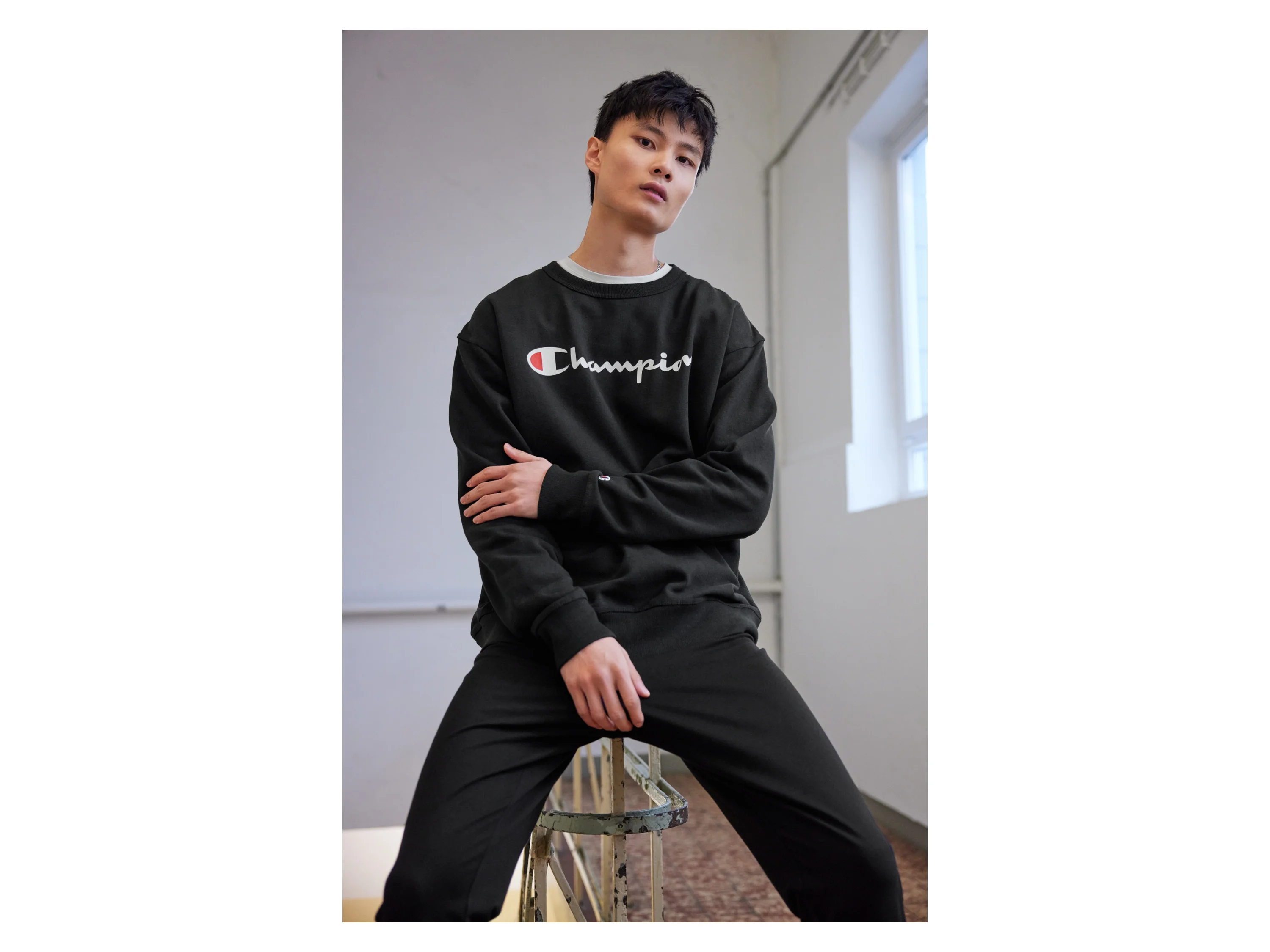 CHAMPION Herren Sweathose (Schwarz, S) – Bild 2 von 3