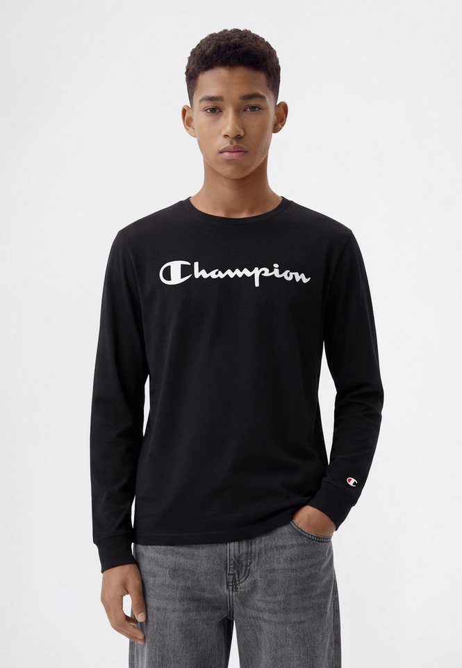 Champion Langarmshirt (Packung, 2-tlg) im Doppelpack, mit Rundhalsausschnitt, sportlich, aus Baumwolle – Bild 2 von 5