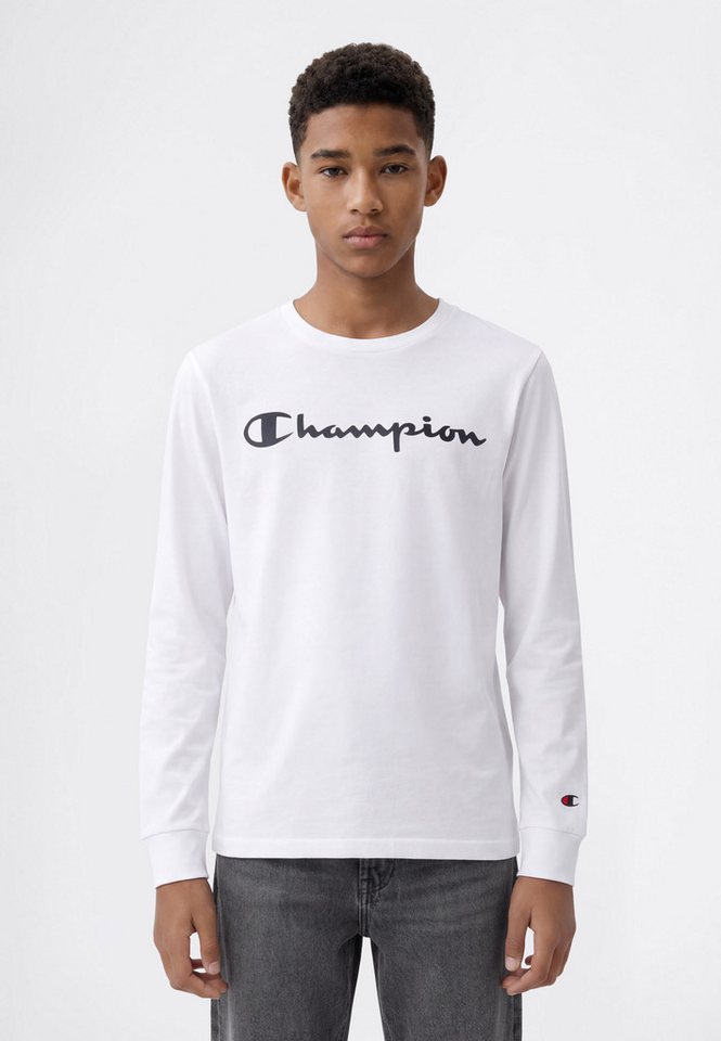Champion Langarmshirt (Packung, 2-tlg) im Doppelpack, mit Rundhalsausschnitt, sportlich, aus Baumwolle – Bild 3 von 5