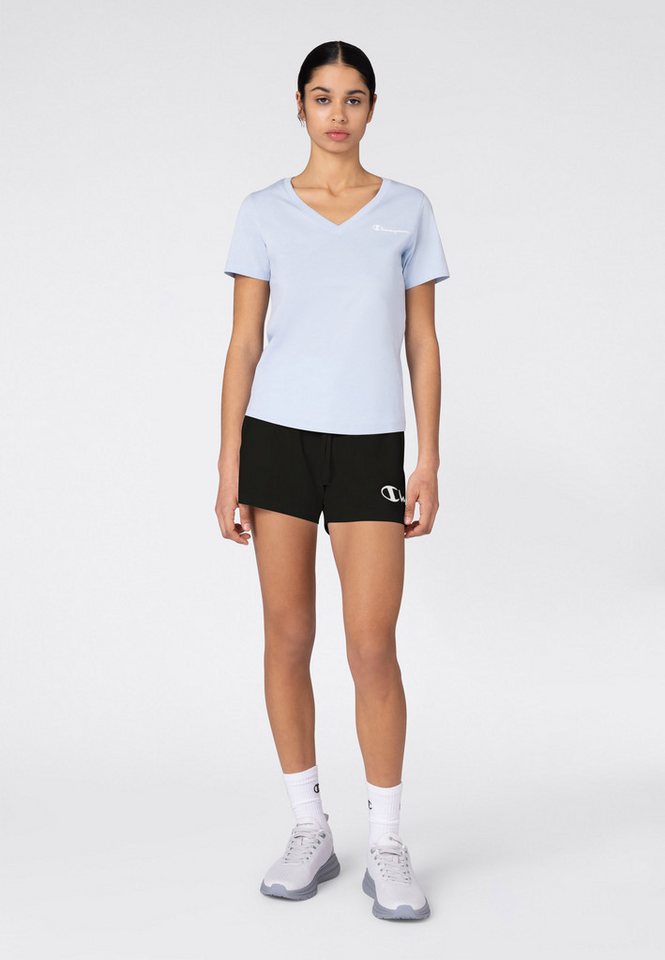 Champion Shorts BASICS Shorts Large Logo mit Kordelverschluss, aus Baumwolle und Elasthan – Bild 4 von 5