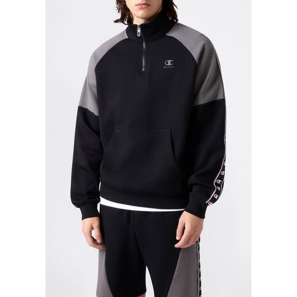 Champion Sweatshirt Sports-inspired Interlock Half Zip Sweatshirt with Tape detailing mit Reißverschluss, aus Baumwolle und Polyester, komfortabler Schnitt