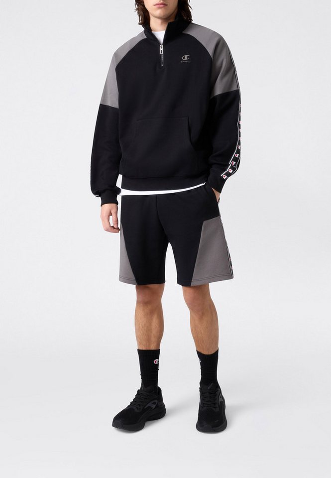 Champion Sweatshirt Sports-inspired Interlock Half Zip Sweatshirt with Tape detailing mit Reißverschluss, aus Baumwolle und Polyester, komfortabler Schnitt – Bild 4 von 5