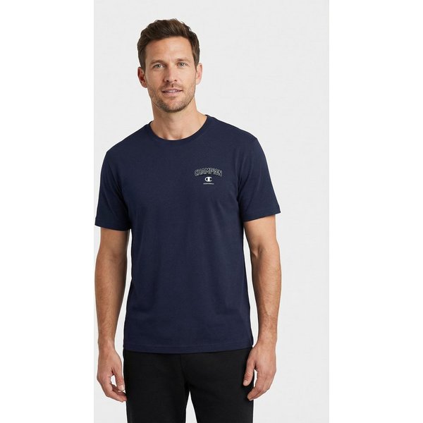 Champion T-Shirt Graphic Tee Kurzarm, mit Rundhalsausschnitt, aus Baumwolle, gerader Abschluss