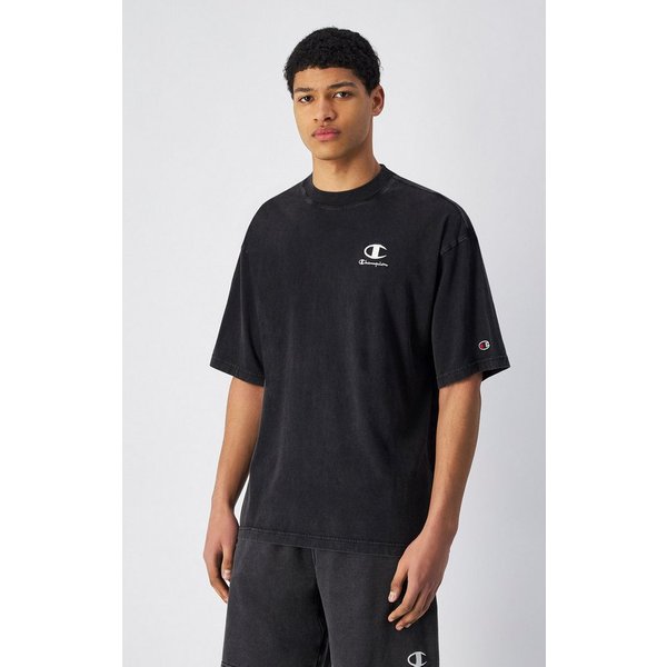 Champion T-Shirt Kurzarm, mit Rundhalsausschnitt, aus Baumwolle, auch in großen Größen