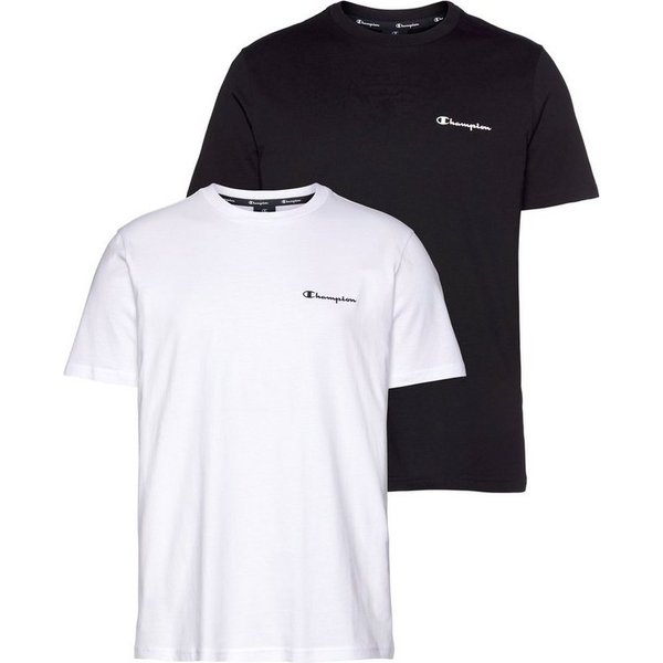 Champion T-Shirt (Packung, 2er-Pack) 2er-Pack, mit Rundhalsausschnitt, Kurzarm-Design, aus Baumwolle