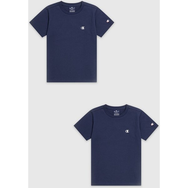 Champion T-Shirt (Packung, 2-tlg) 2er-Pack, Kurzarm, mit Rundhalsausschnitt, aus Baumwolle
