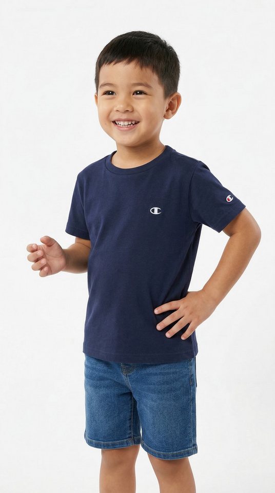 Champion T-Shirt (Packung, 2-tlg) 2er-Pack, Kurzarm, mit Rundhalsausschnitt, aus Baumwolle – Bild 2 von 5