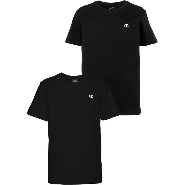 Champion T-Shirt (Packung, 2-tlg) 2er-Pack, Kurzarm, mit Rundhalsausschnitt, aus Baumwolle