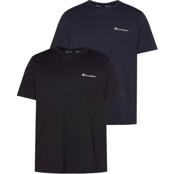 Champion T-Shirt (Packung, 2er-Pack) 2er-Pack, mit Rundhalsausschnitt, Kurzarm-Design, aus Baumwolle