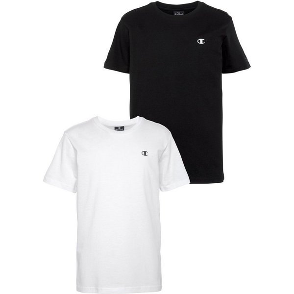Champion T-Shirt (Packung, 2-tlg) 2er-Pack, Kurzarm, mit Rundhalsausschnitt, aus Baumwolle