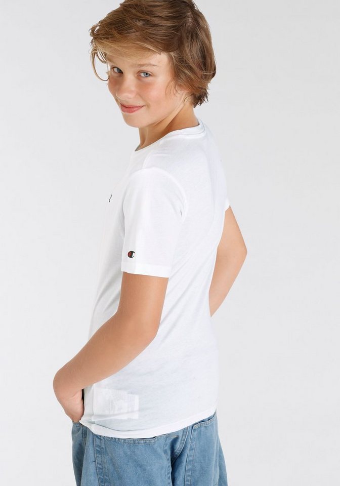 Champion T-Shirt (Packung, 2-tlg) 2er-Pack, Kurzarm, mit Rundhalsausschnitt, aus Baumwolle – Bild 4 von 5