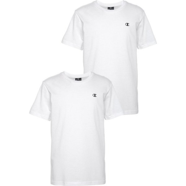 Champion T-Shirt (Packung, 2-tlg) 2er-Pack, Kurzarm, mit Rundhalsausschnitt, aus Baumwolle