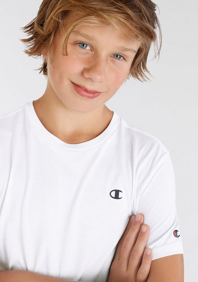 Champion T-Shirt (Packung, 2-tlg) 2er-Pack, Kurzarm, mit Rundhalsausschnitt, aus Baumwolle – Bild 4 von 5
