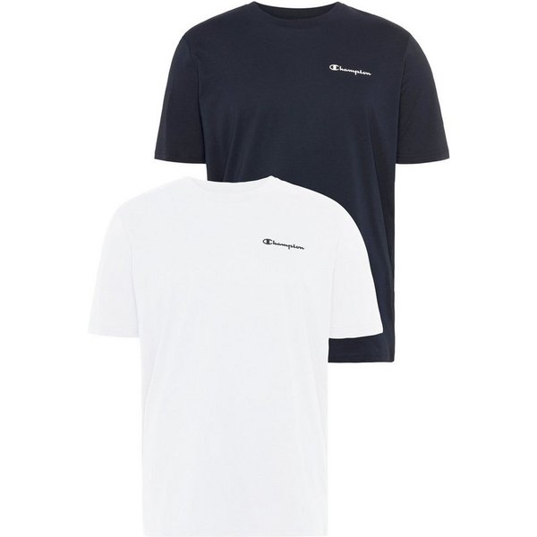 Champion T-Shirt (Packung, 2er-Pack) 2er-Pack, mit Rundhalsausschnitt, Kurzarm-Design, aus Baumwolle