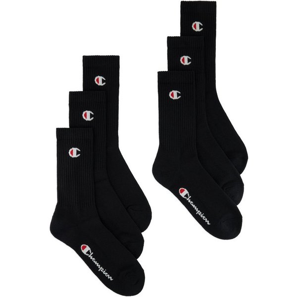Champion Tennissocken (Packung, 6-Paar) 6er-Pack, sportliche Tennissocken, mit Logoschriftzügen, aus Baumwolle