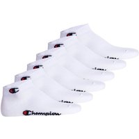 CHAMPION Champion Unisex Socken, 6er Pack - Quarter Socken, Basic, Logo, Größe EU 35-38 in Weiß