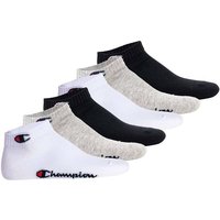 CHAMPION Champion Unisex Socken, 6er Pack - Quarter Socken, Basic, Logo, Größe EU 35-38 in Schwarz