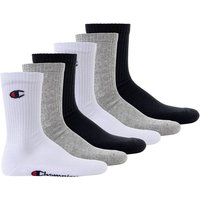 CHAMPION Champion Unisex Socken, 6 Paar - Crew Socken Basic, Größe EU 35-38 in Schwarz