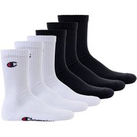 CHAMPION Champion Unisex Socken, 6 Paar - Crew Socken Basic, Größe EU 39-42 in Schwarz