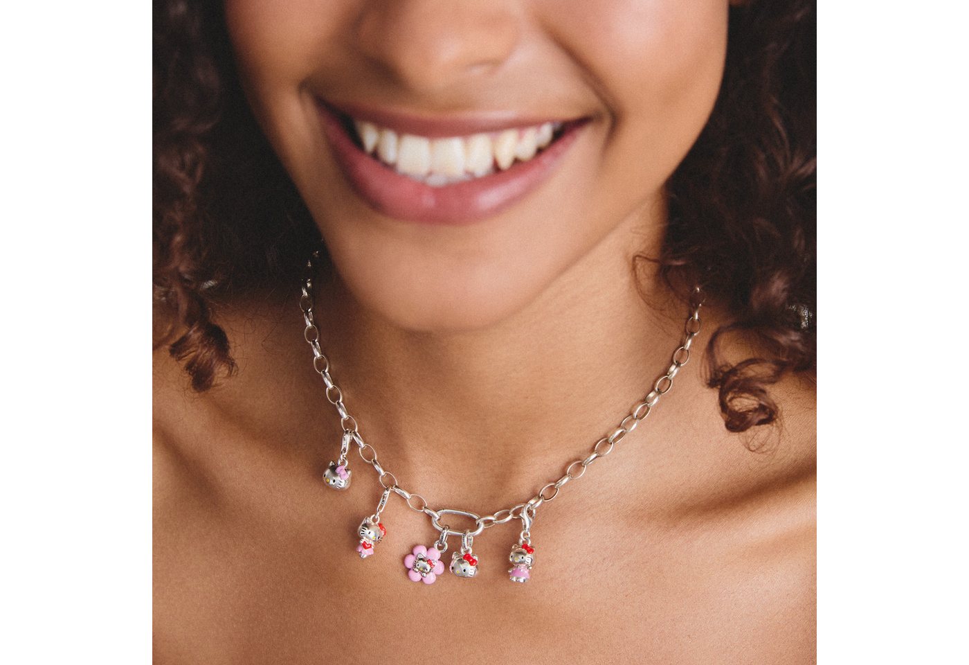 THOMAS SABO Charm-Einhänger THOMAS SABO ♡ Hello Kitty Charm Blume - Connect, Emaille – Bild 3 von 5