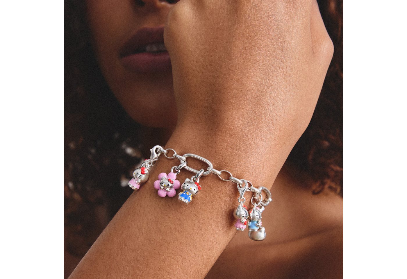 THOMAS SABO Charm-Einhänger THOMAS SABO ♡ Hello Kitty Charm Blume - Connect, Emaille – Bild 5 von 5