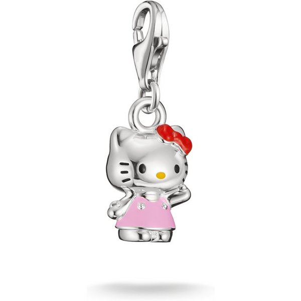 THOMAS SABO Charm-Einhänger THOMAS SABO ♡ Hello Kitty Charm klassisch pink - Original, Emaille