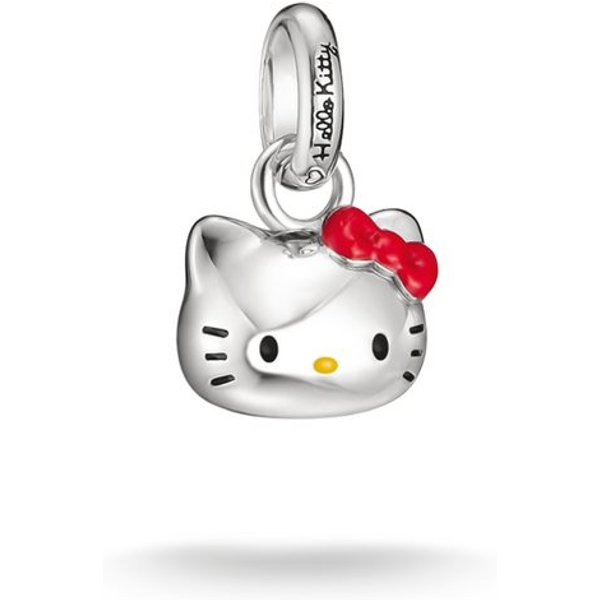 THOMAS SABO Charm-Einhänger THOMAS SABO ♡ Hello Kitty Charm mit roter Schleife - Original, Emaille