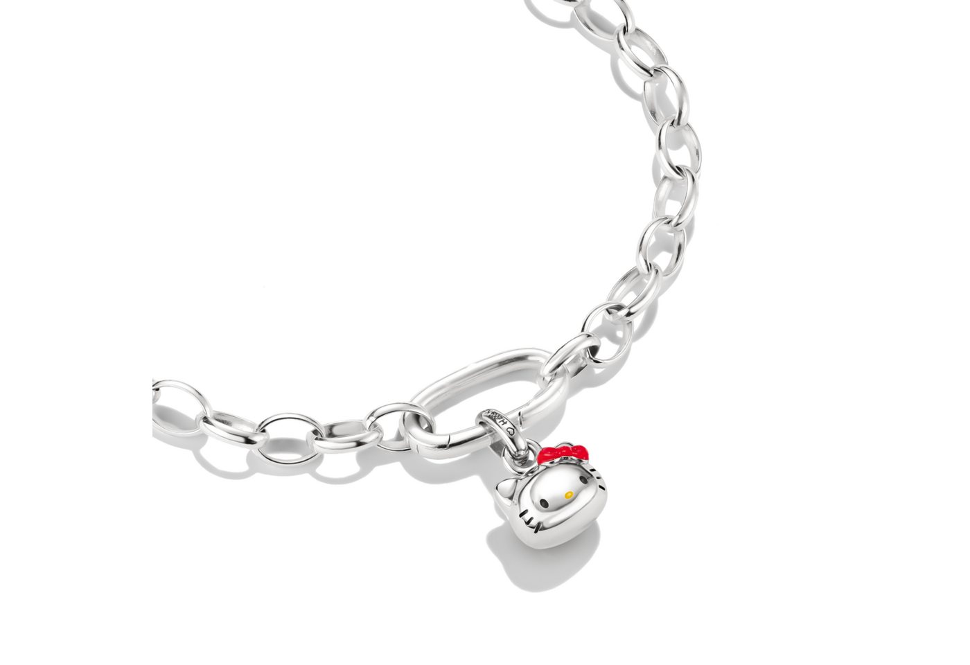 THOMAS SABO Charm-Einhänger THOMAS SABO ♡ Hello Kitty Charm mit roter Schleife - Original, Emaille – Bild 2 von 3