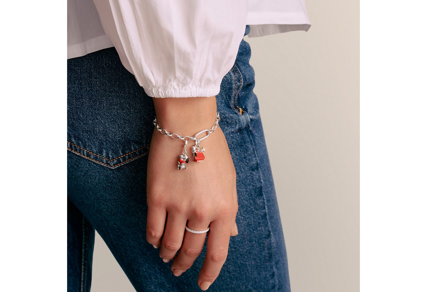THOMAS SABO Charm-Einhänger THOMAS SABO x Peanuts Snoopy & Herz Charm - Original – Bild 4 von 4