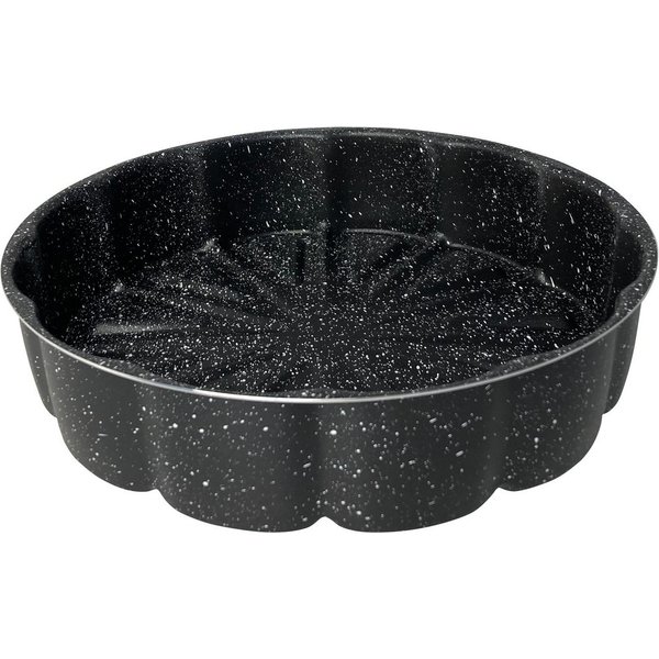 Cheffinger Backform Runde Backform Küchenform Marmor Anti Haft Ø26cm Tarte schwarz